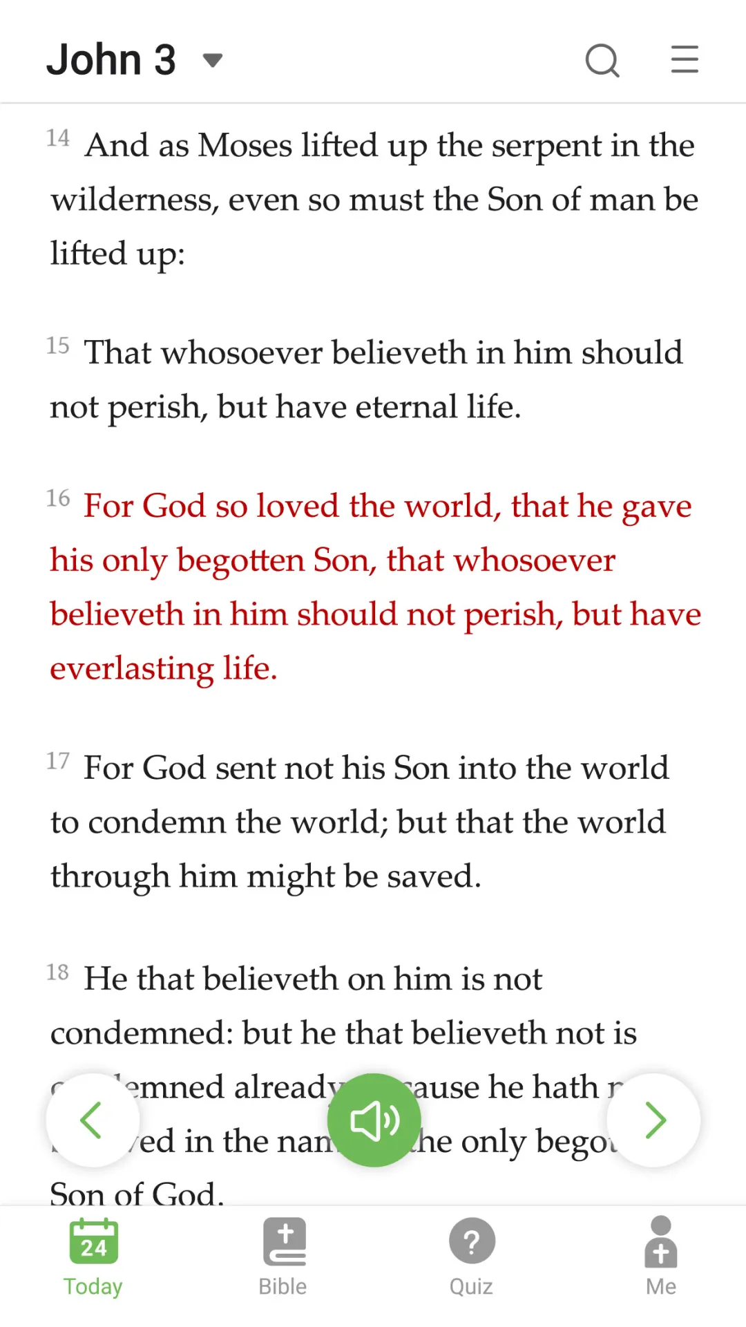 King James Bible - Verse+Audio | Indus Appstore | Screenshot