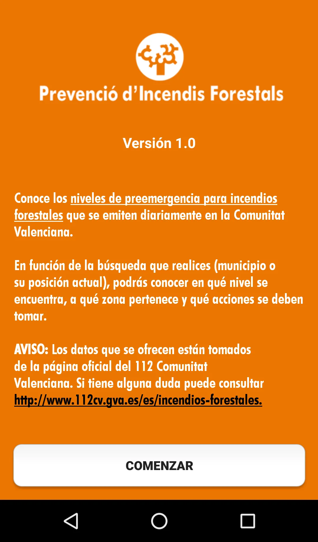 Preemergencia IF Comunitat Val | Indus Appstore | Screenshot