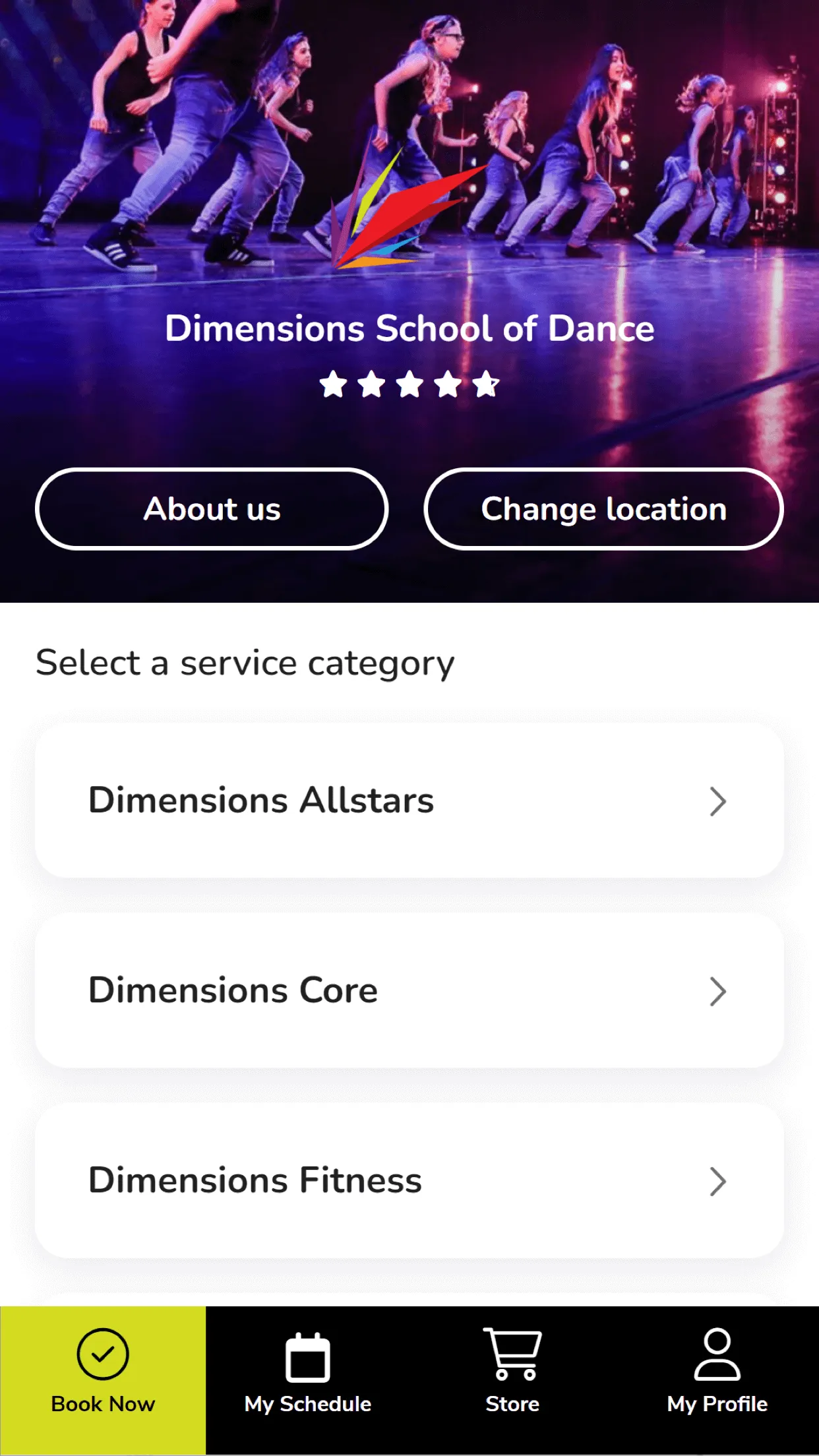 Dimensions School of Dance | Indus Appstore | Screenshot