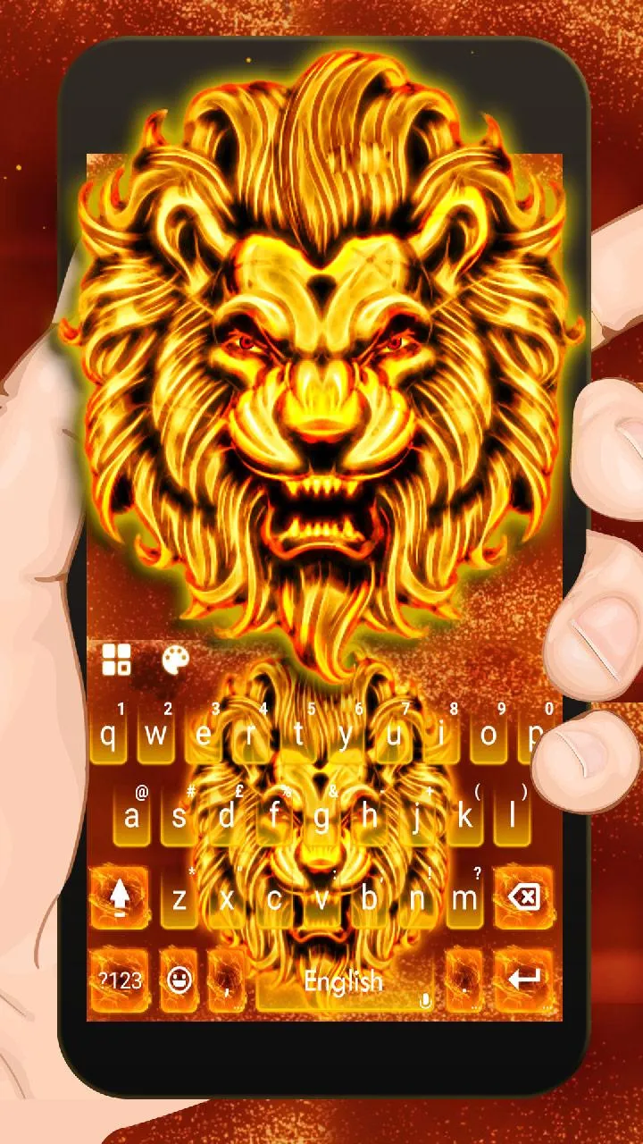 Flaming Fire Lion Keyboard The | Indus Appstore | Screenshot