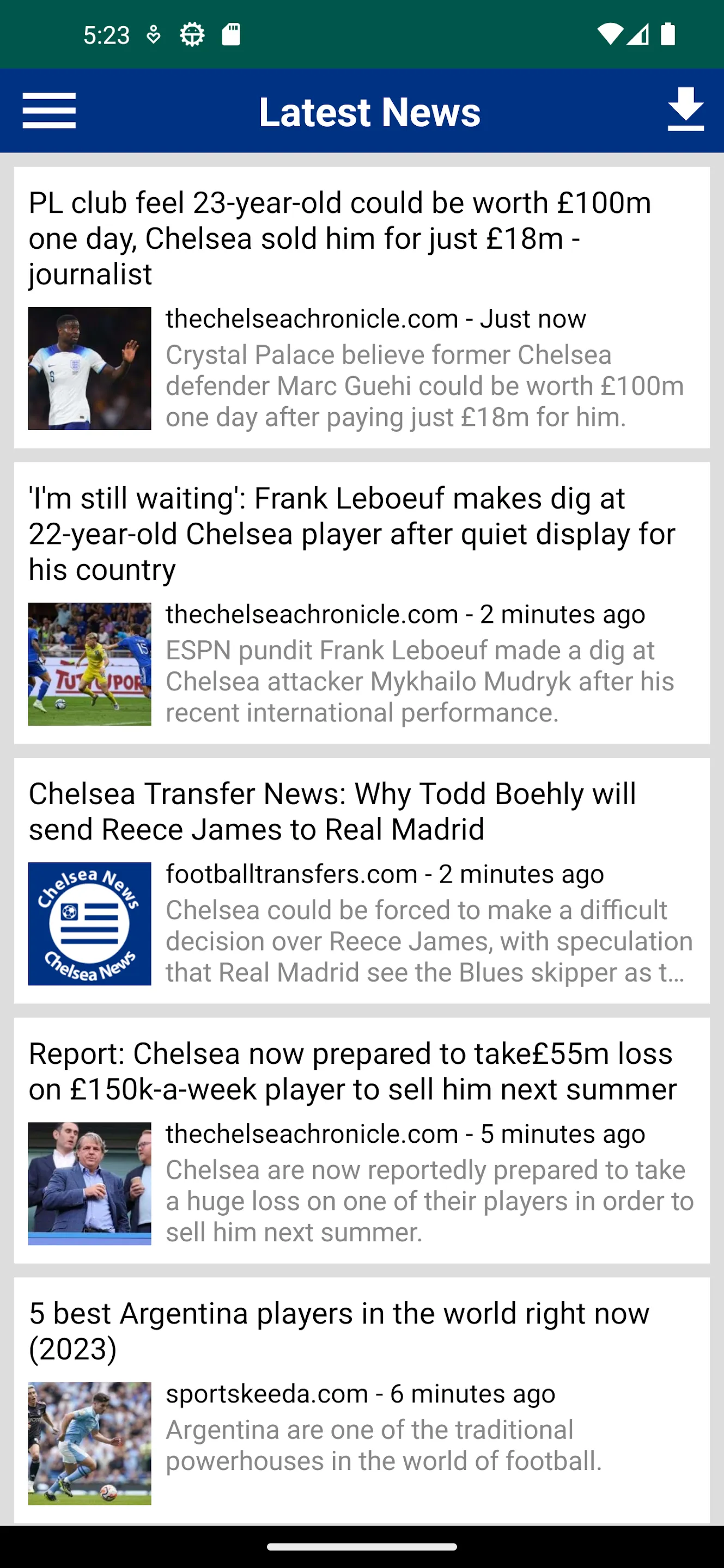 Latest Chelsea News 24/7 | Indus Appstore | Screenshot