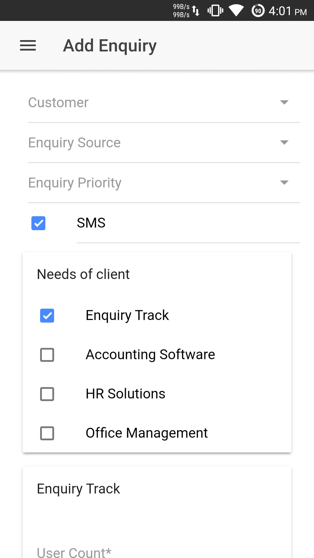 Enquiry Track | Indus Appstore | Screenshot