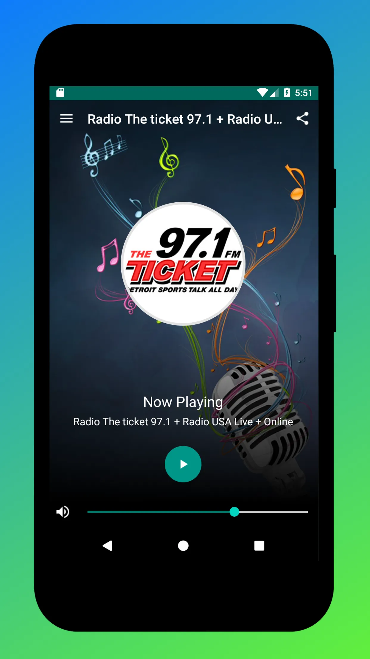 97.1 The Ticket Detroit Radio | Indus Appstore | Screenshot