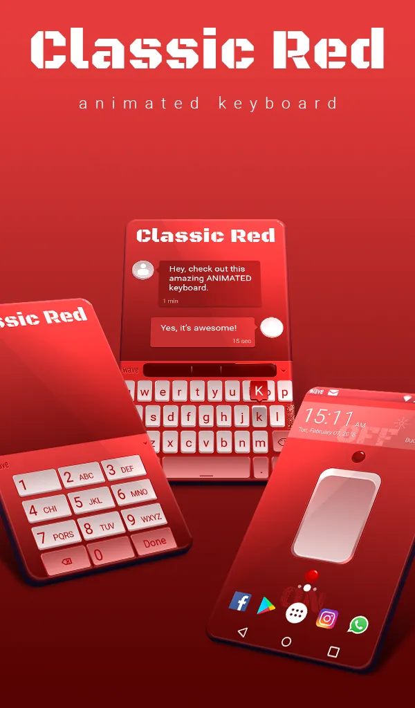 Classic Red Wallpaper Theme | Indus Appstore | Screenshot