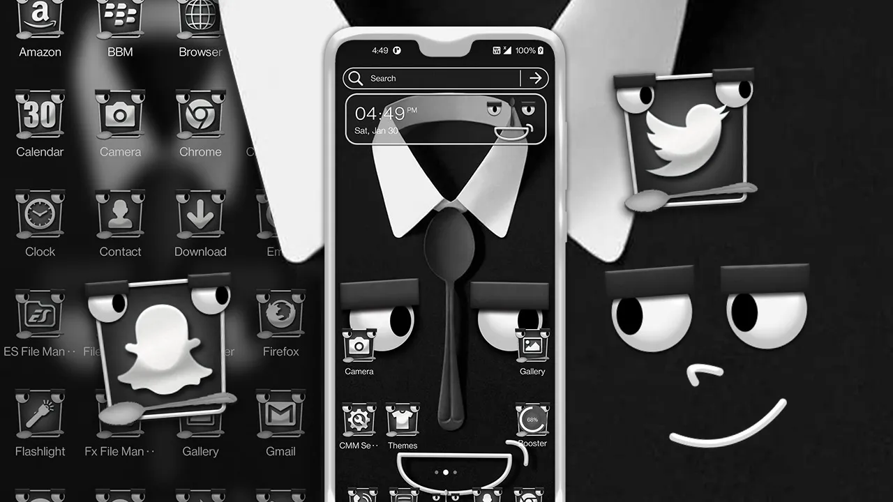 Spoon Tie Face Theme | Indus Appstore | Screenshot