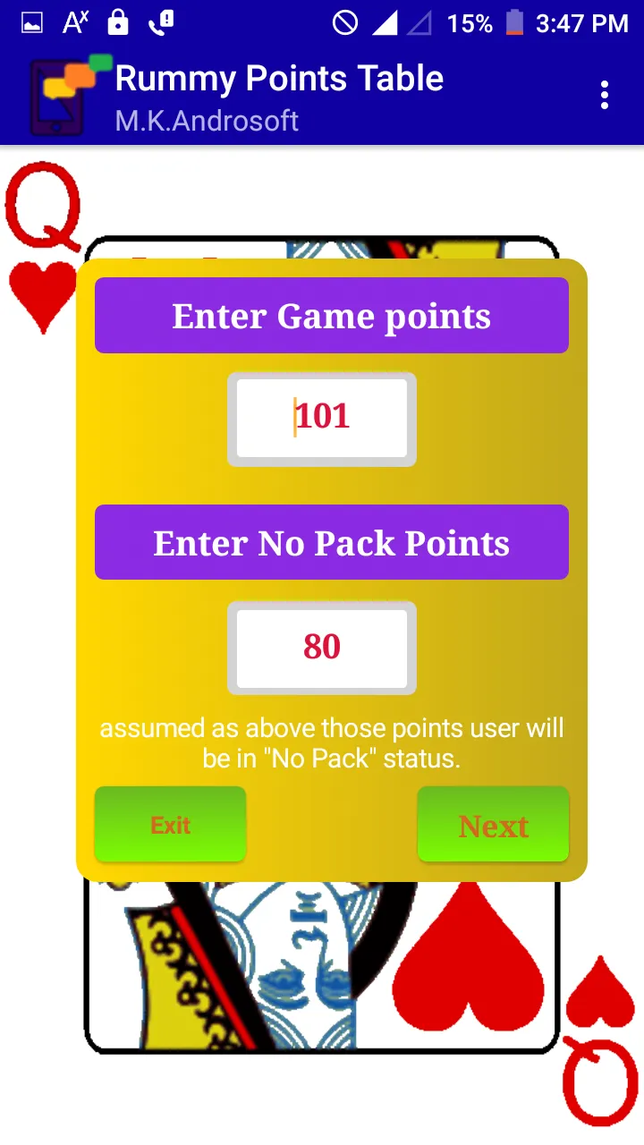 Rummy Points Table | Indus Appstore | Screenshot