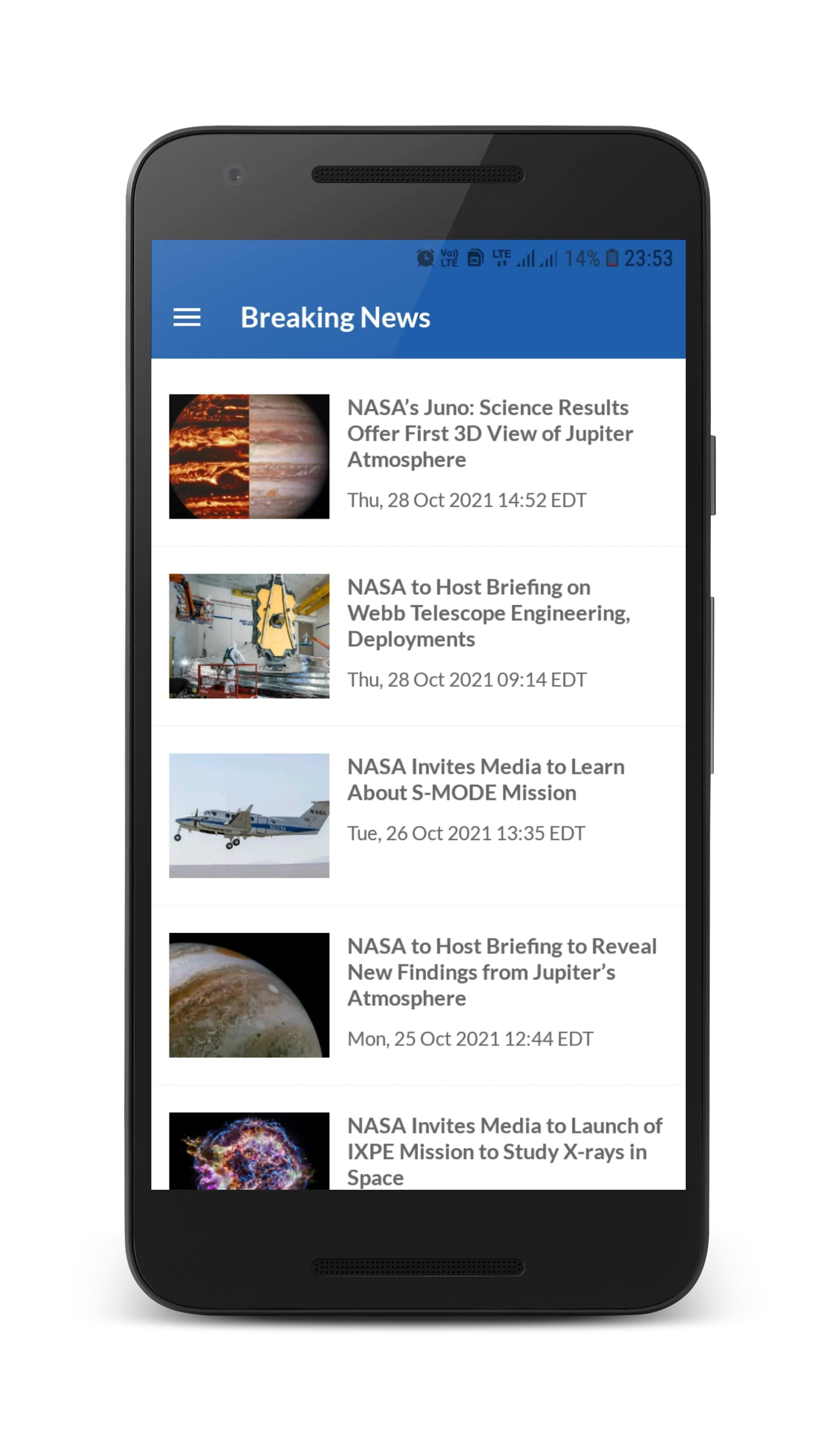 Space News | Indus Appstore | Screenshot