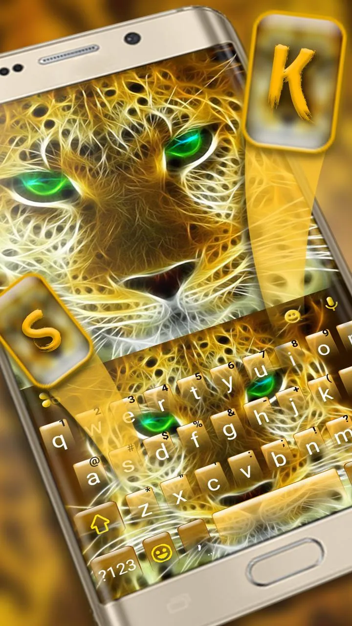 Golden Attacking Cheetah Keybo | Indus Appstore | Screenshot