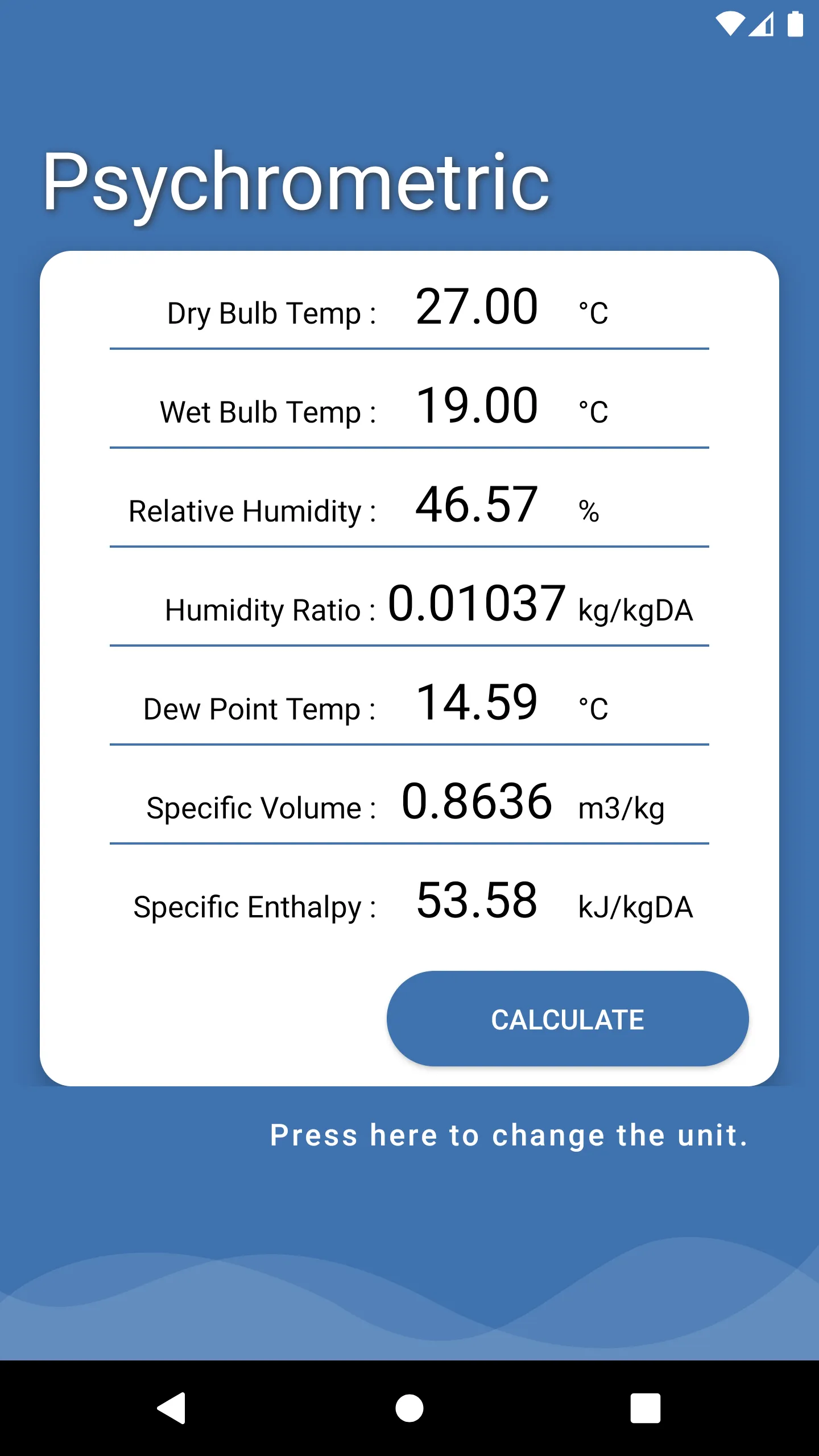 Psychrometric | Indus Appstore | Screenshot