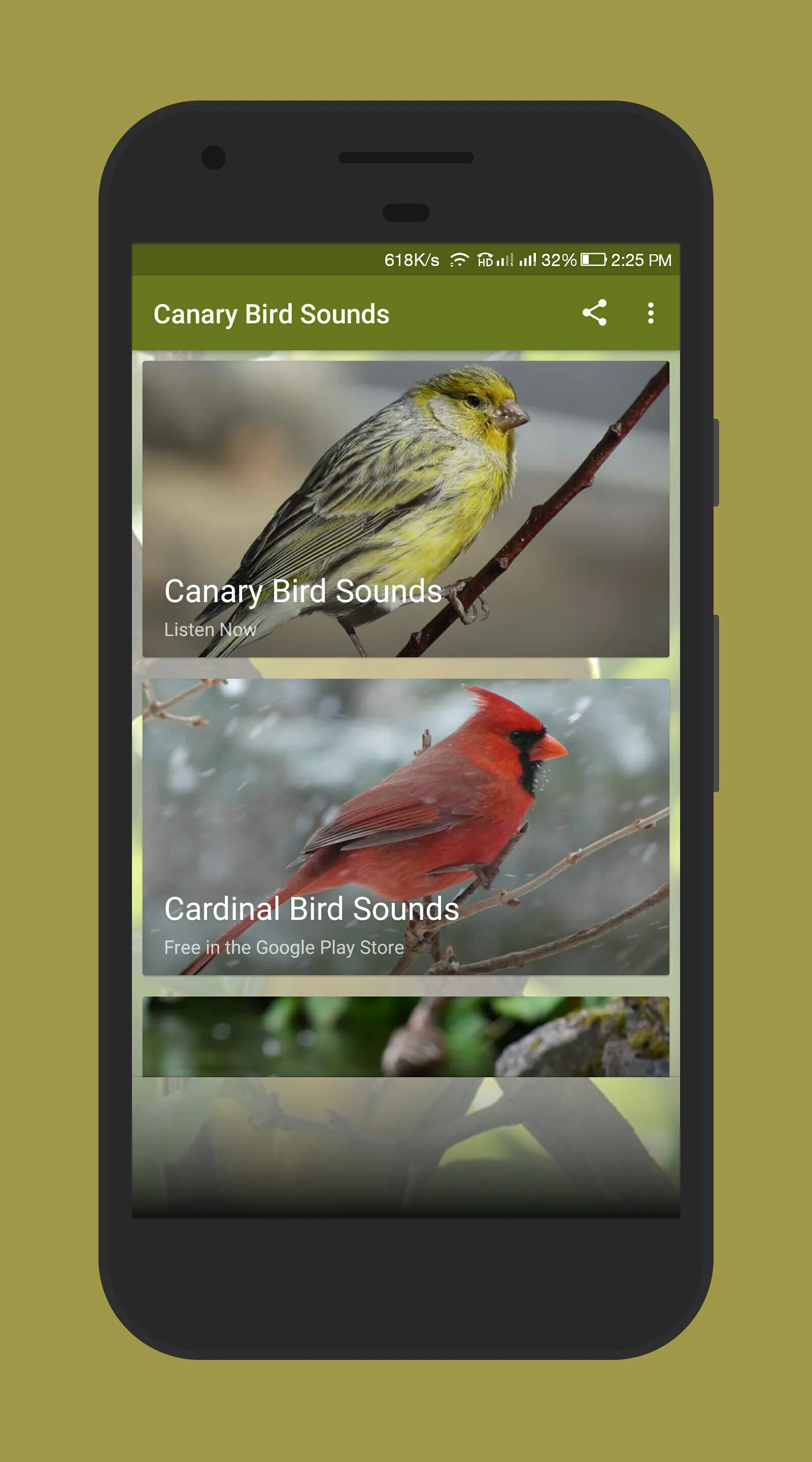 Canary Bird Sounds | Indus Appstore | Screenshot