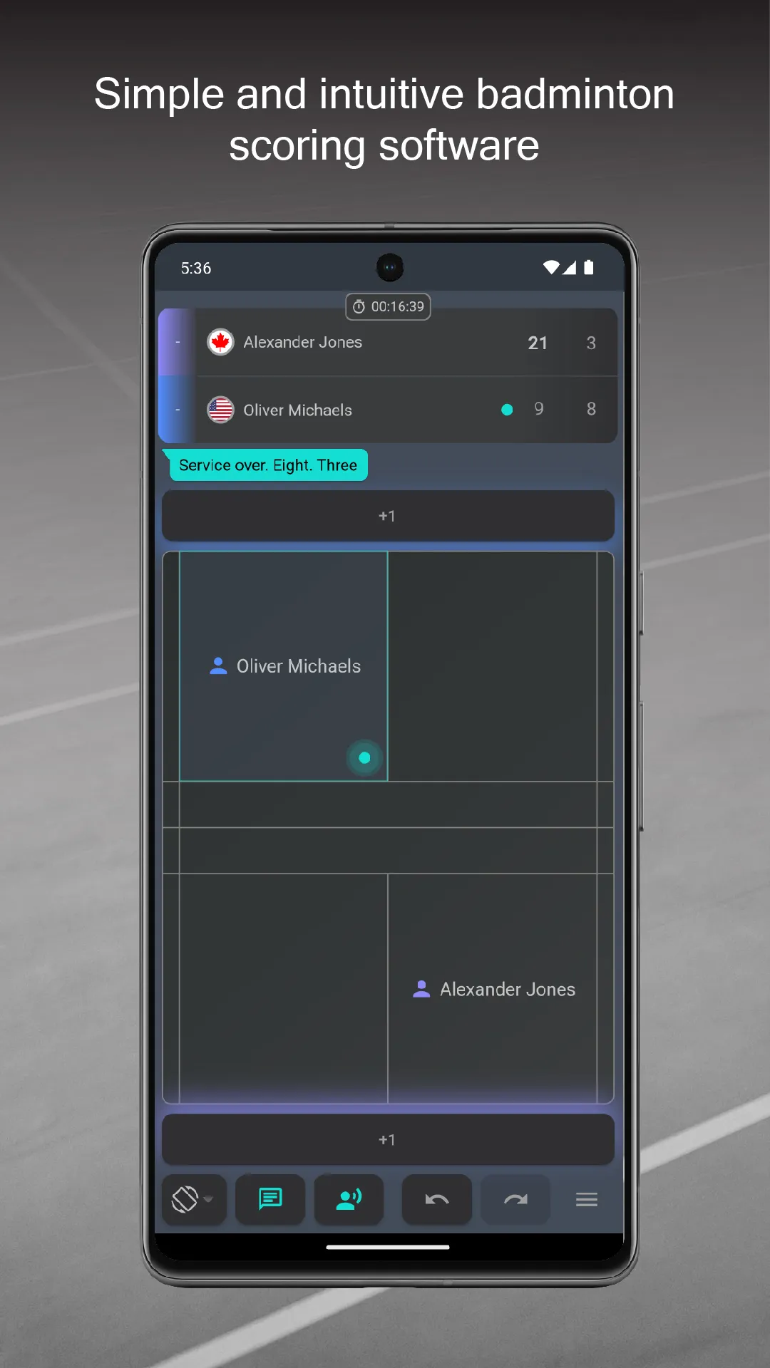 Badminton Scorer | Indus Appstore | Screenshot