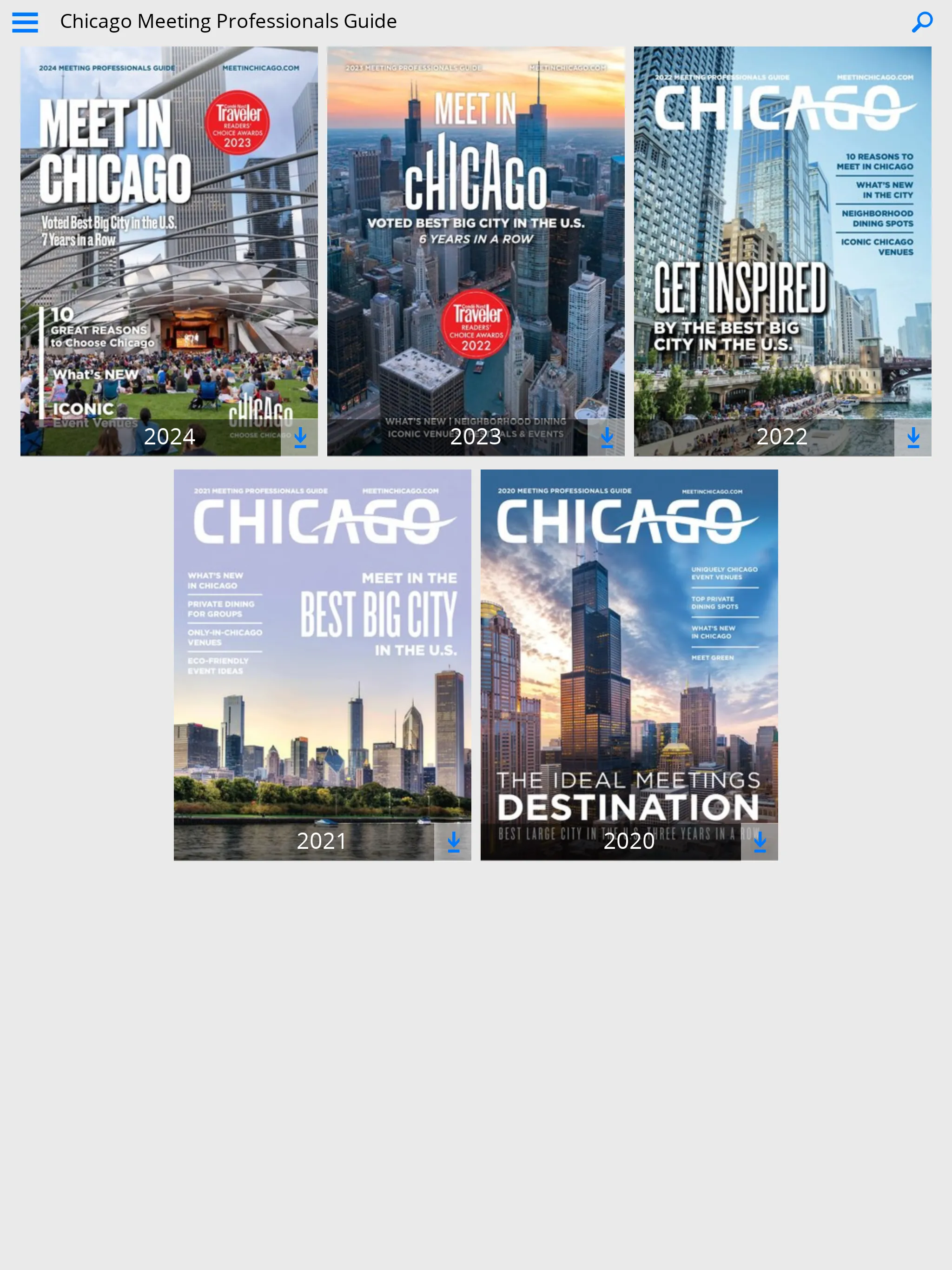 Chicago Meeting Planners Guide | Indus Appstore | Screenshot