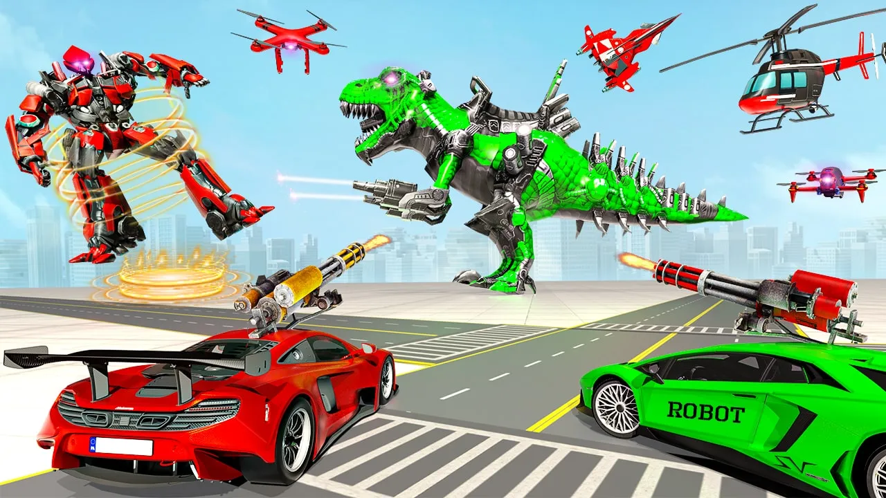 Dino Robot Transform Car Games | Indus Appstore | Screenshot