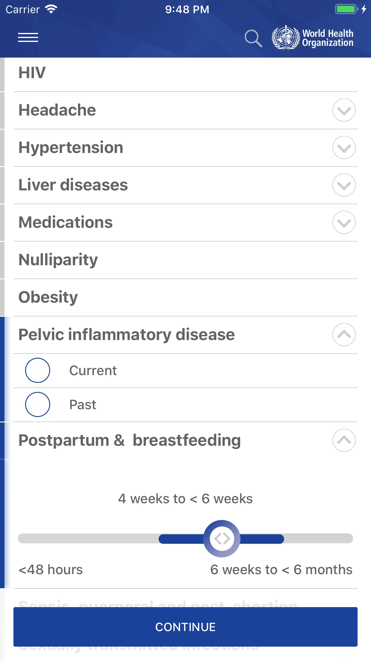 WHO Contraception tool | Indus Appstore | Screenshot