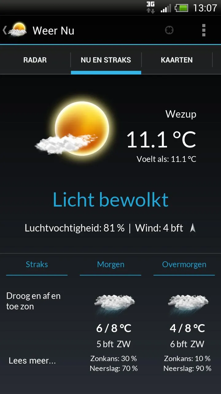 Weer Nu - Weerbericht en Radar | Indus Appstore | Screenshot