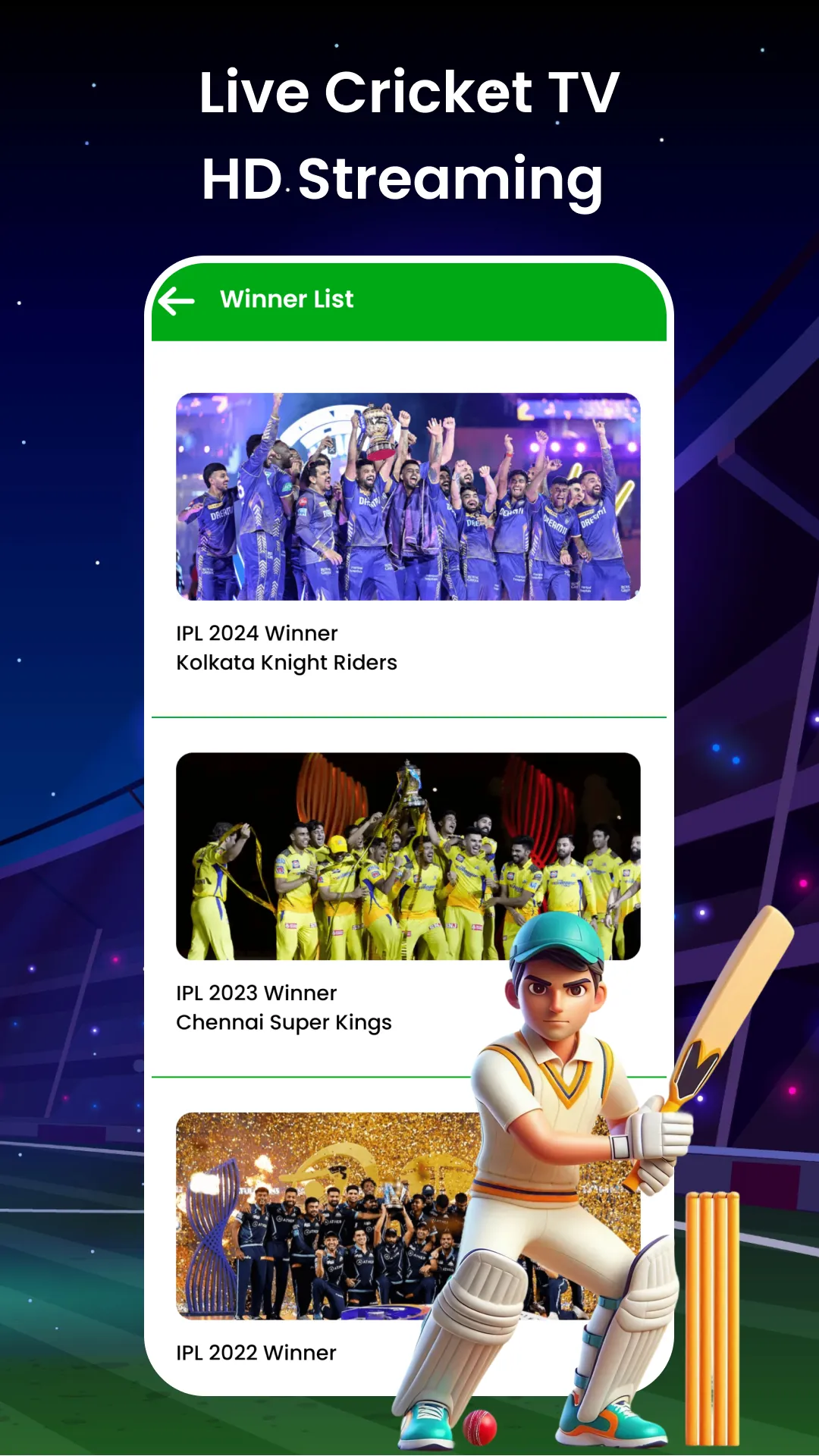 Live Cricket TV HD Streaming | Indus Appstore | Screenshot