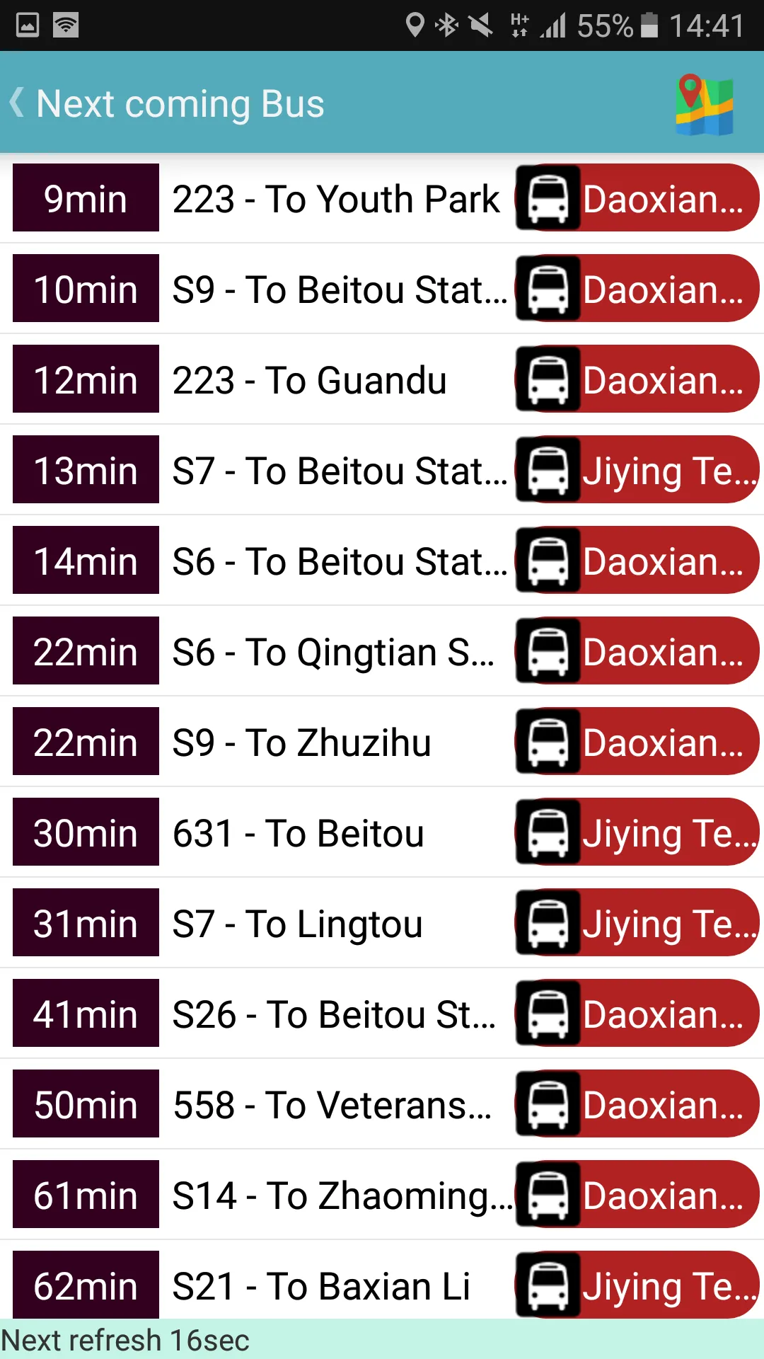 KaoHsiung Bus Timetable | Indus Appstore | Screenshot