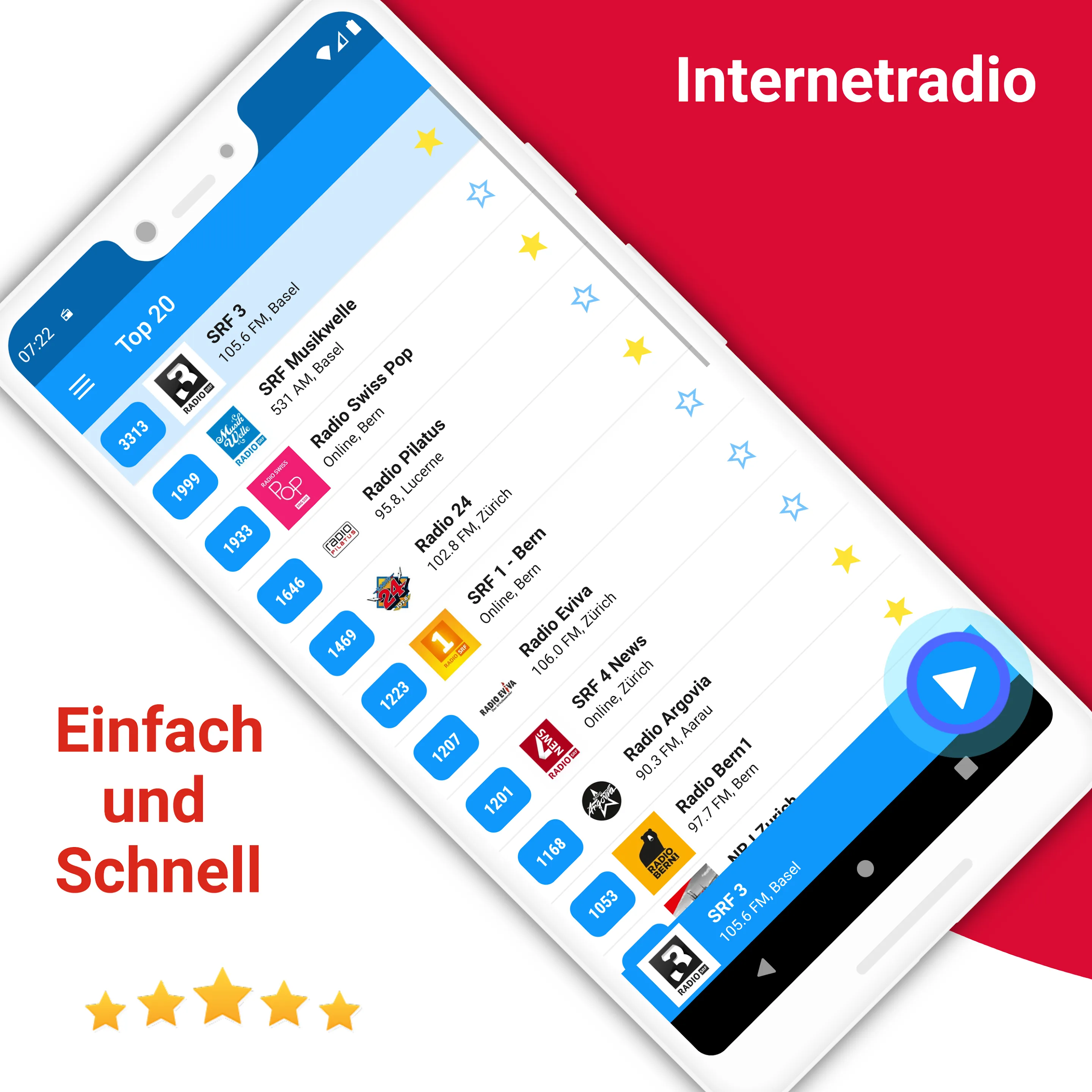 Radio Switzerland : DAB radio | Indus Appstore | Screenshot