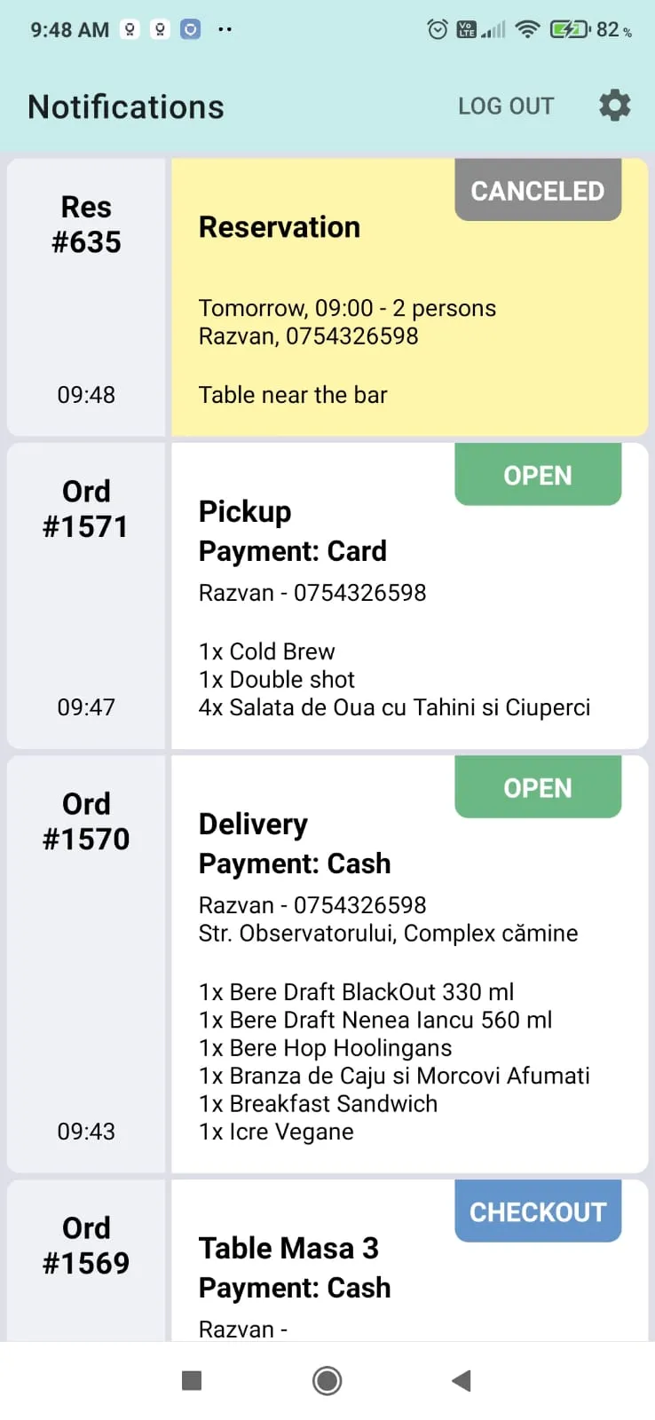 Zoniz Waiter | Indus Appstore | Screenshot