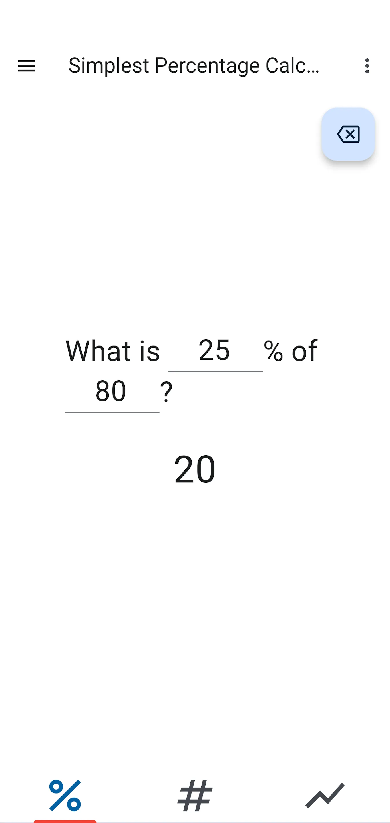 Simplest Percentage Calculator | Indus Appstore | Screenshot