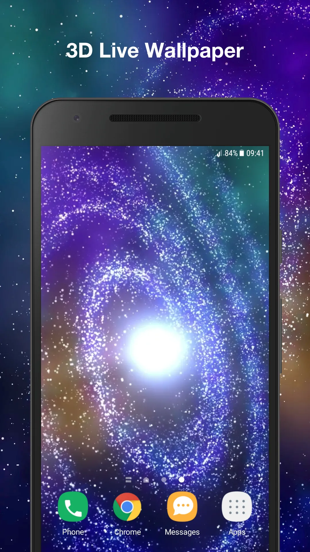 3d Galaxy Live Wallpaper | Indus Appstore | Screenshot