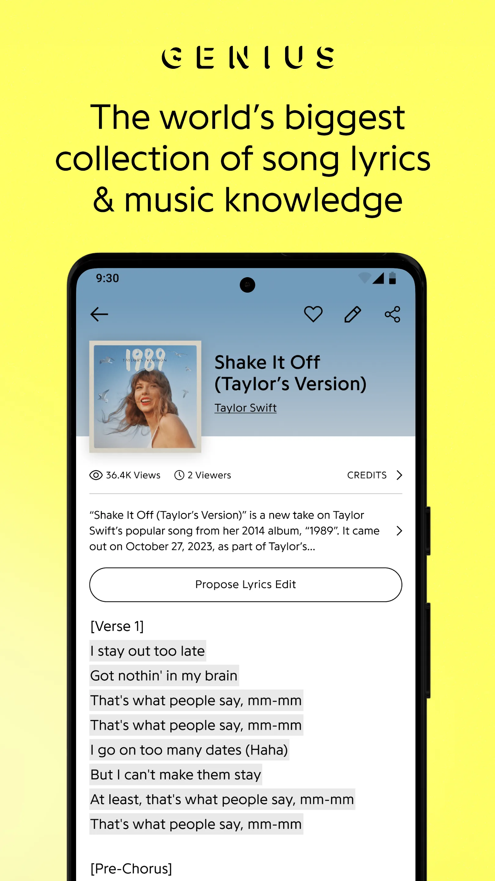 Genius — Song Lyrics Finder | Indus Appstore | Screenshot