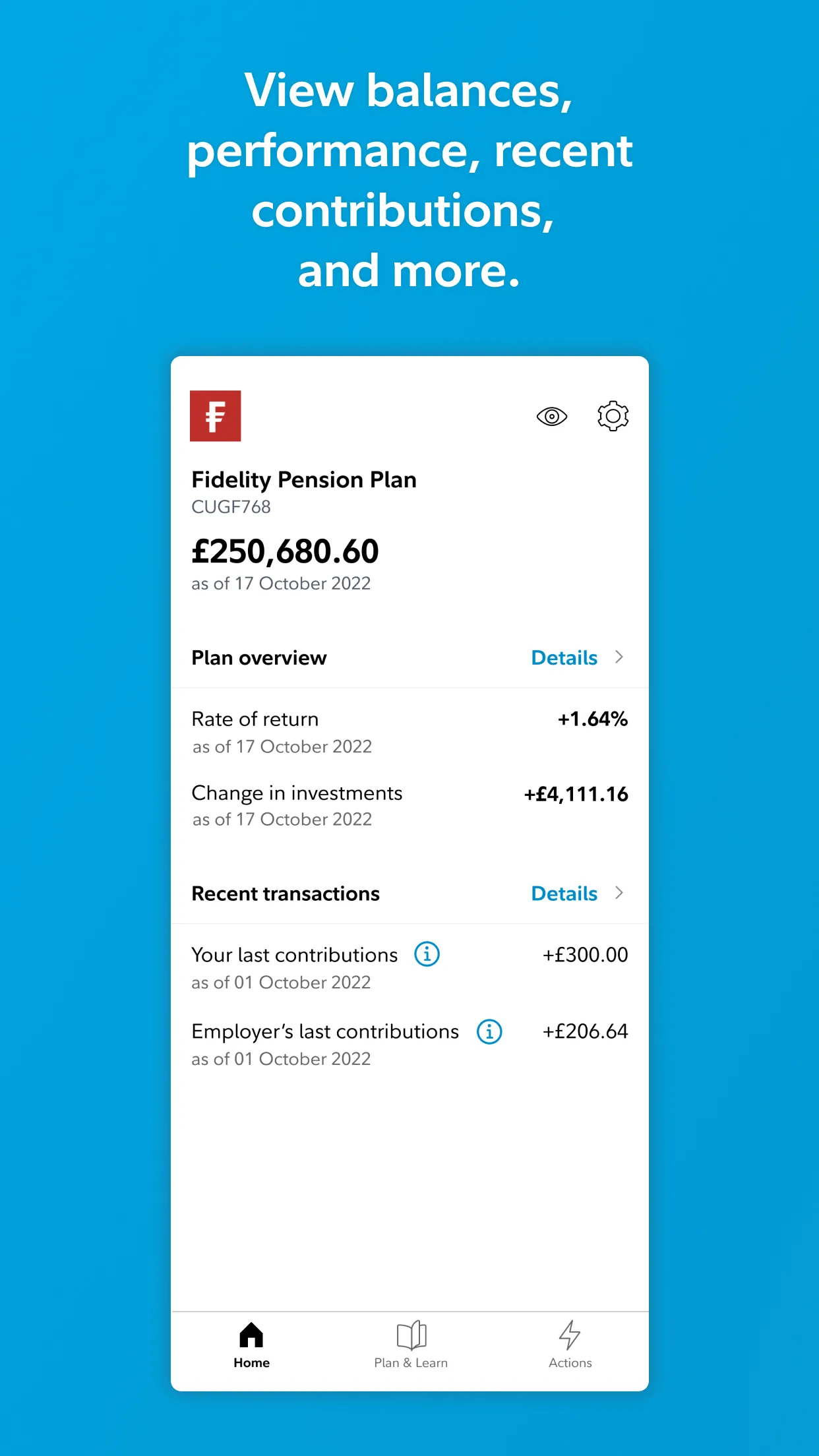 Fidelity PlanViewer | Indus Appstore | Screenshot