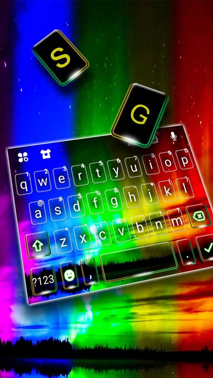 Aurora Nothern Lights Keyboard | Indus Appstore | Screenshot