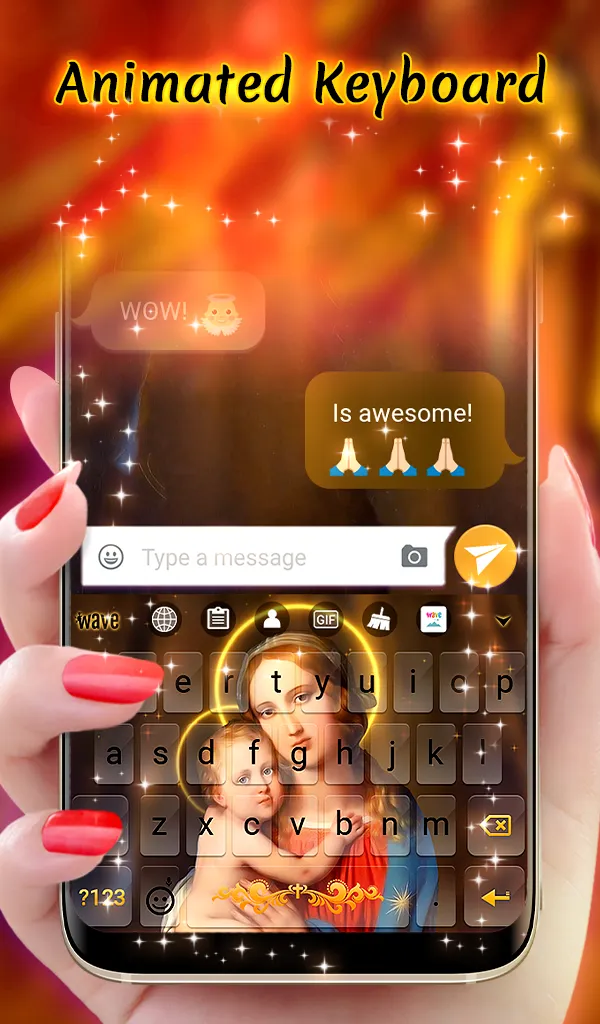 Holy Mary Animated Keyboard +  | Indus Appstore | Screenshot