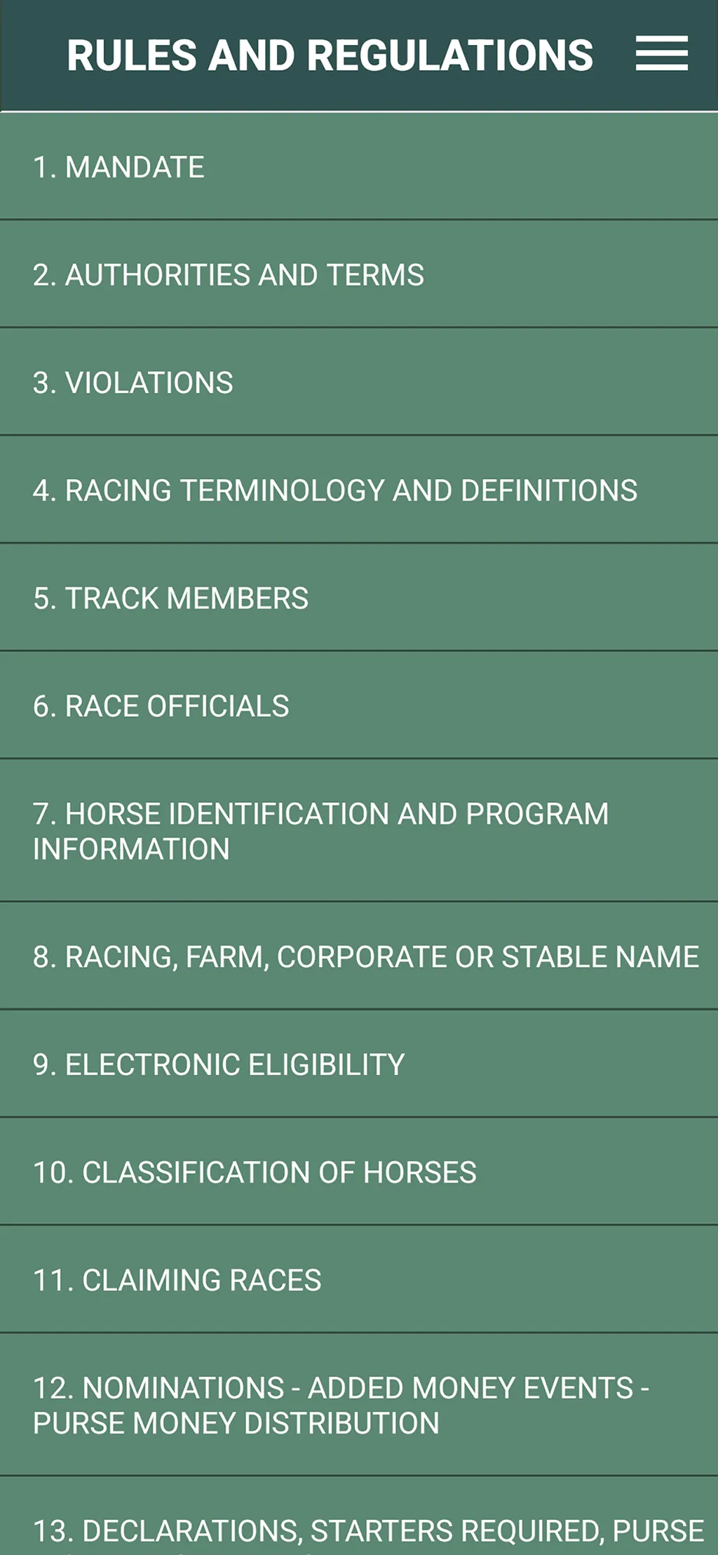 U.S. Trotting Rule Book | Indus Appstore | Screenshot