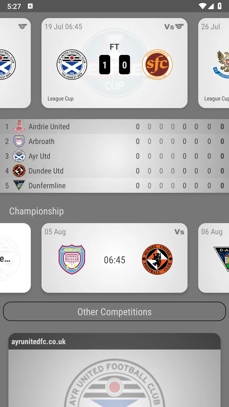 Ayr United Fan App | Indus Appstore | Screenshot