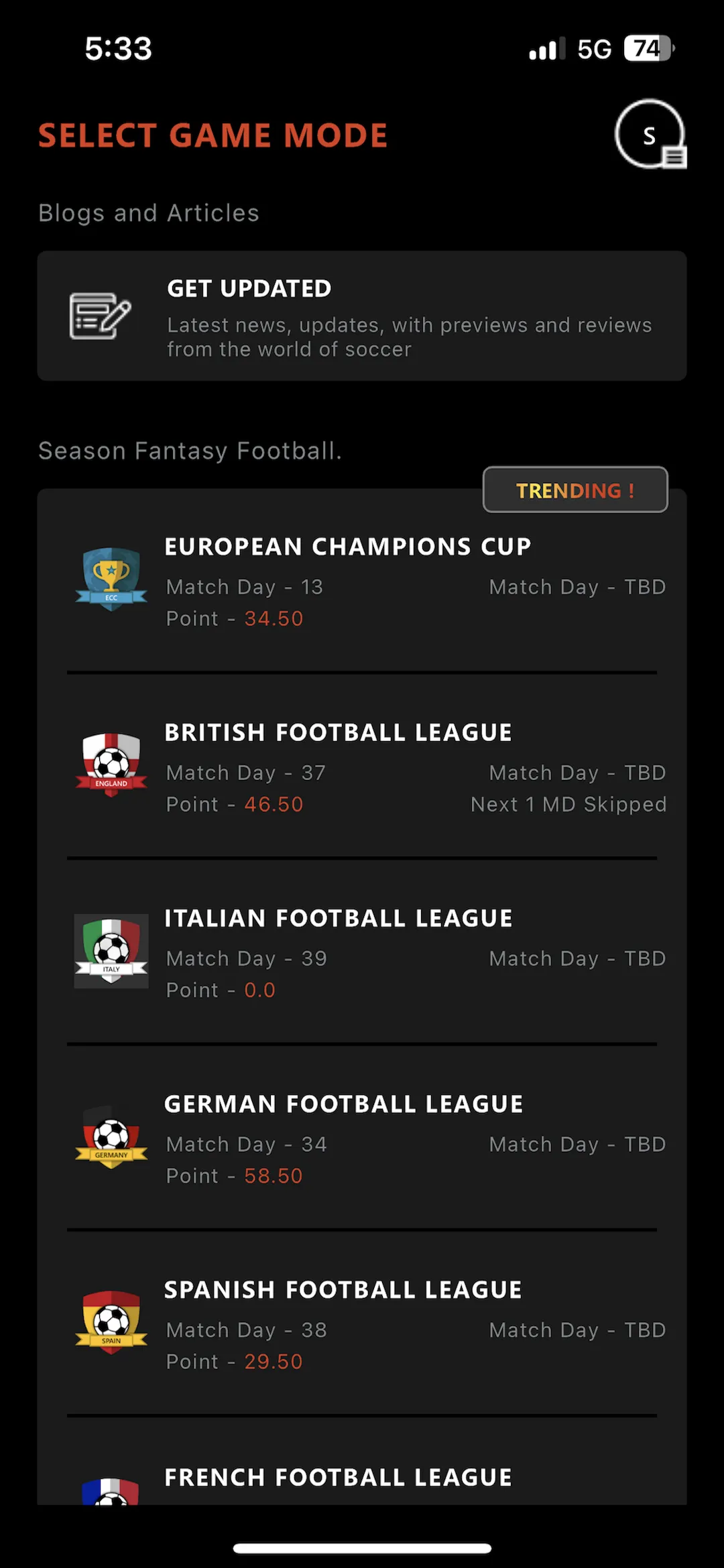 Real Fantasy Teams | Indus Appstore | Screenshot