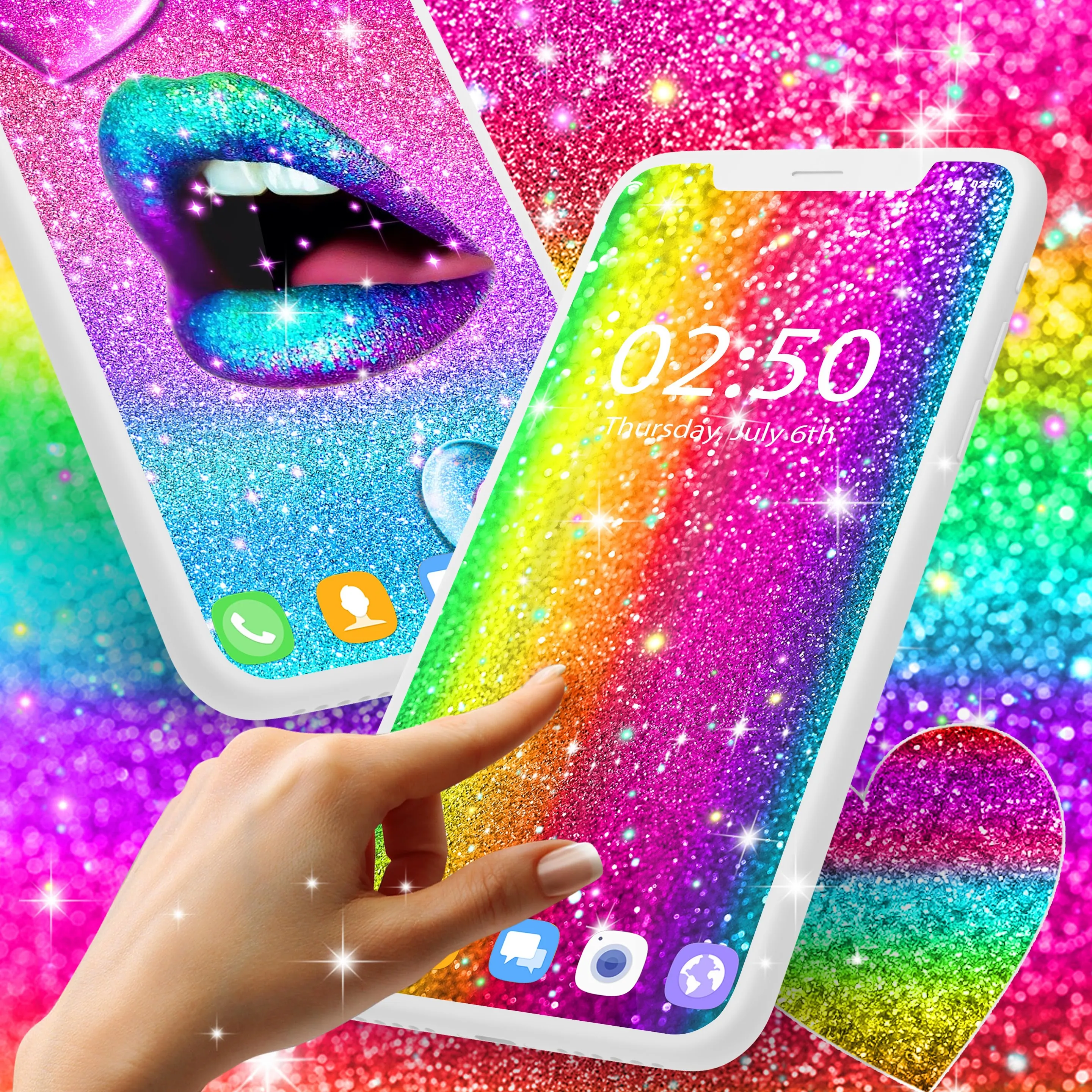 Multi color glitter wallpaper | Indus Appstore | Screenshot