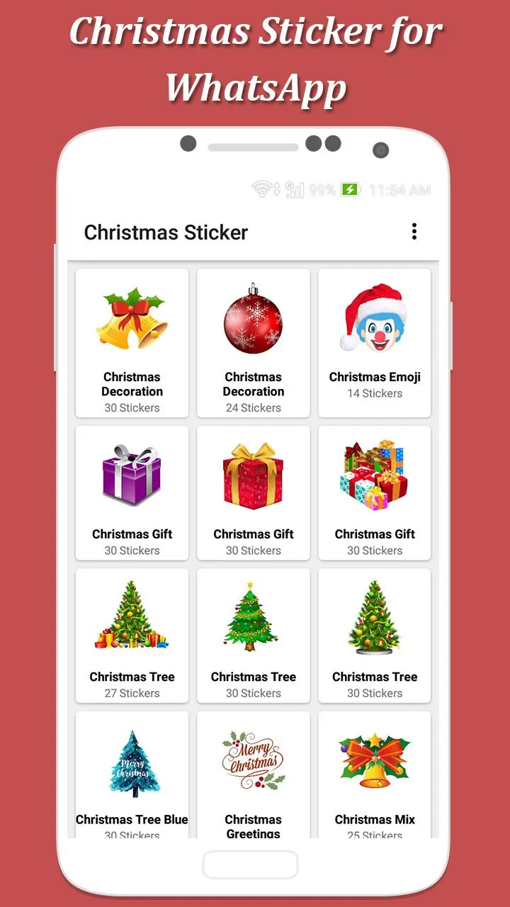 Christmas Sticker Pack WAStick | Indus Appstore | Screenshot