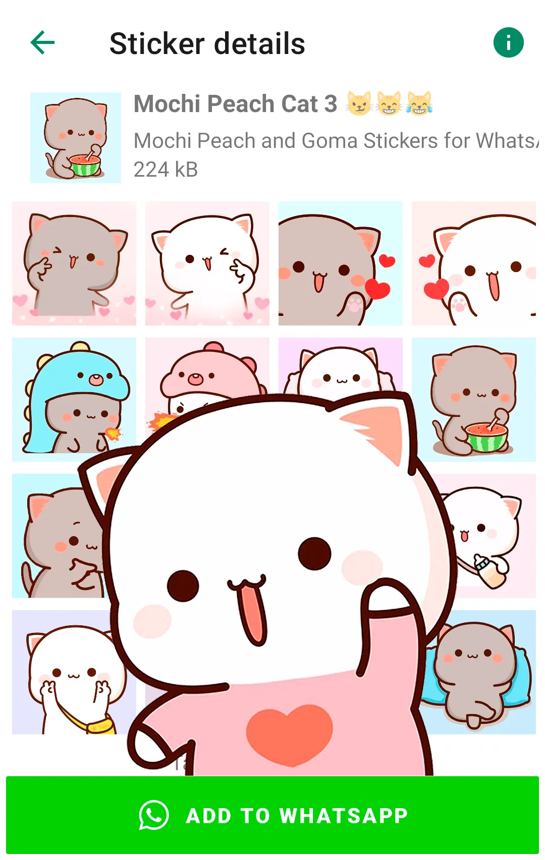 Mochi Cat Stickers WASticker | Indus Appstore | Screenshot