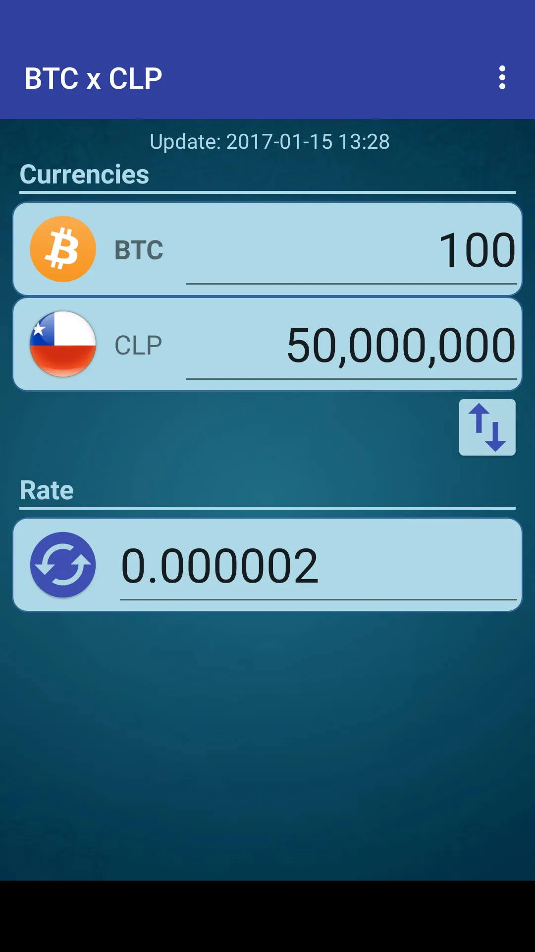 Bitcoin x Chilean Peso | Indus Appstore | Screenshot