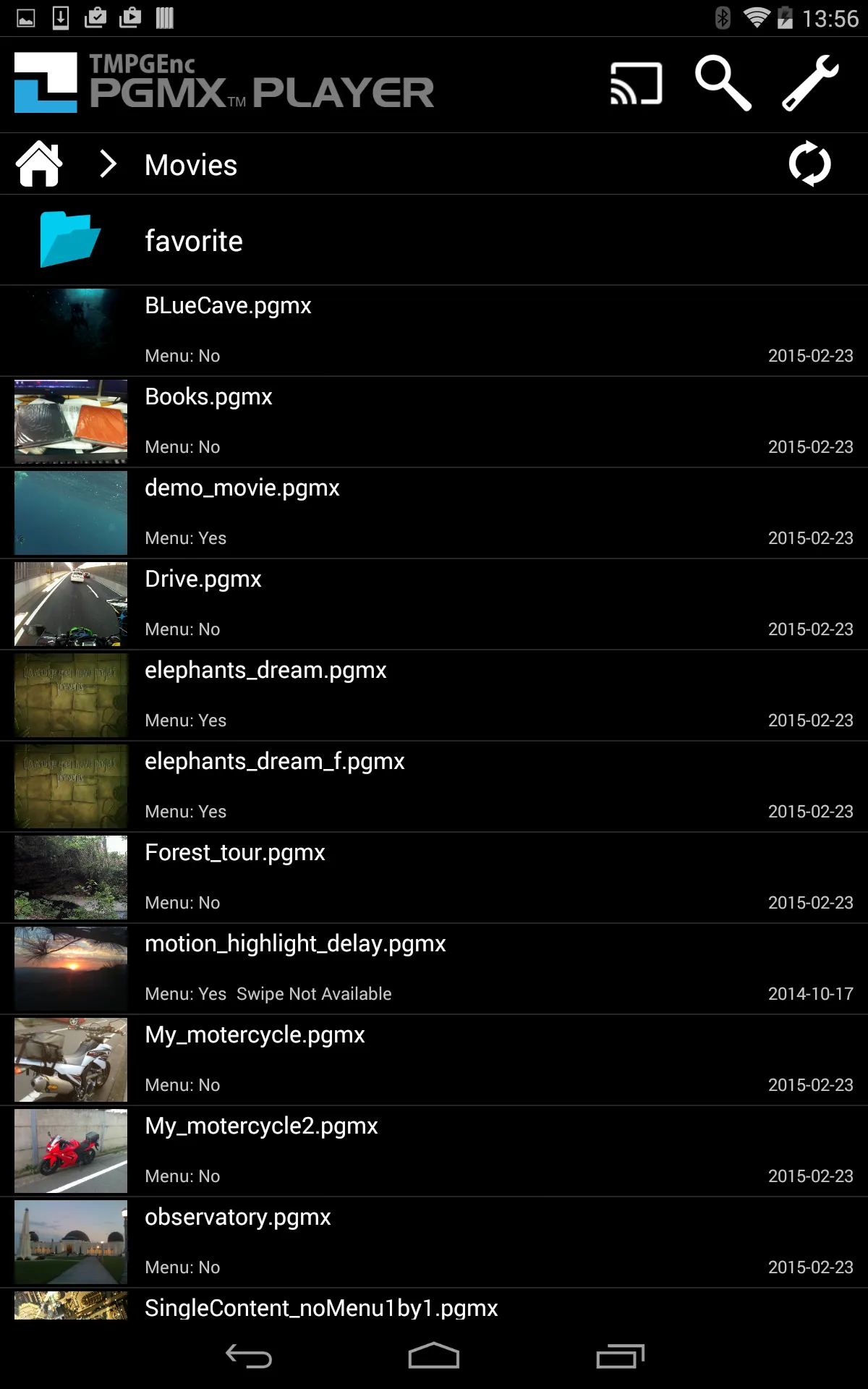 TMPGEnc PGMX PLAYER forAndroid | Indus Appstore | Screenshot