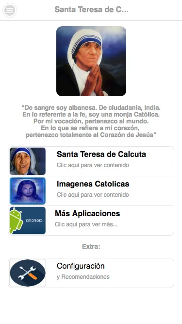 Santa Teresa de Calcuta | Indus Appstore | Screenshot