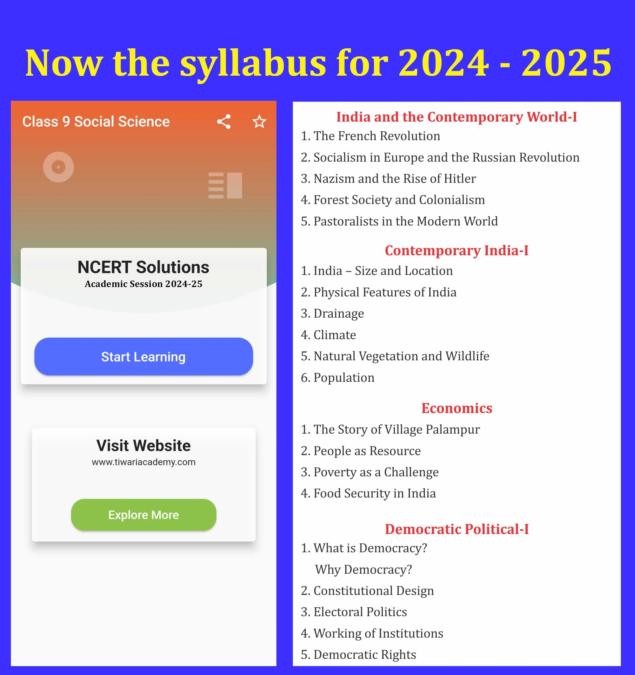 Class 9 Social Science 2024-25 | Indus Appstore | Screenshot