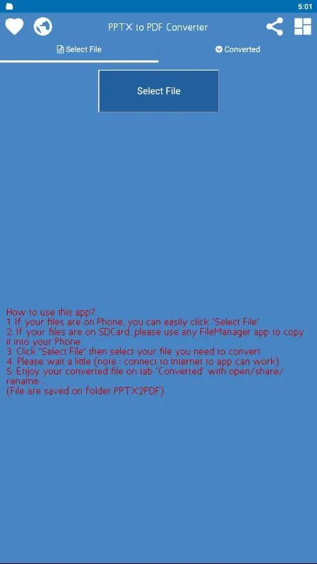 pptx to pdf converter | Indus Appstore | Screenshot