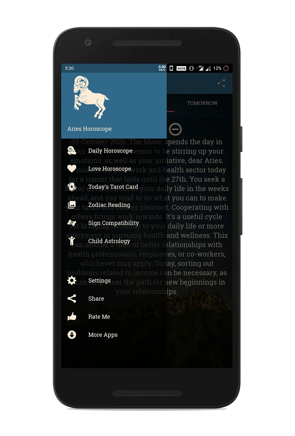 Aries Horoscope | Indus Appstore | Screenshot