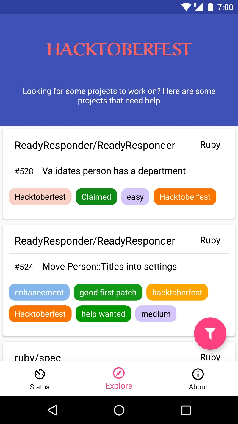 Checker for Hacktoberfest (Uno | Indus Appstore | Screenshot