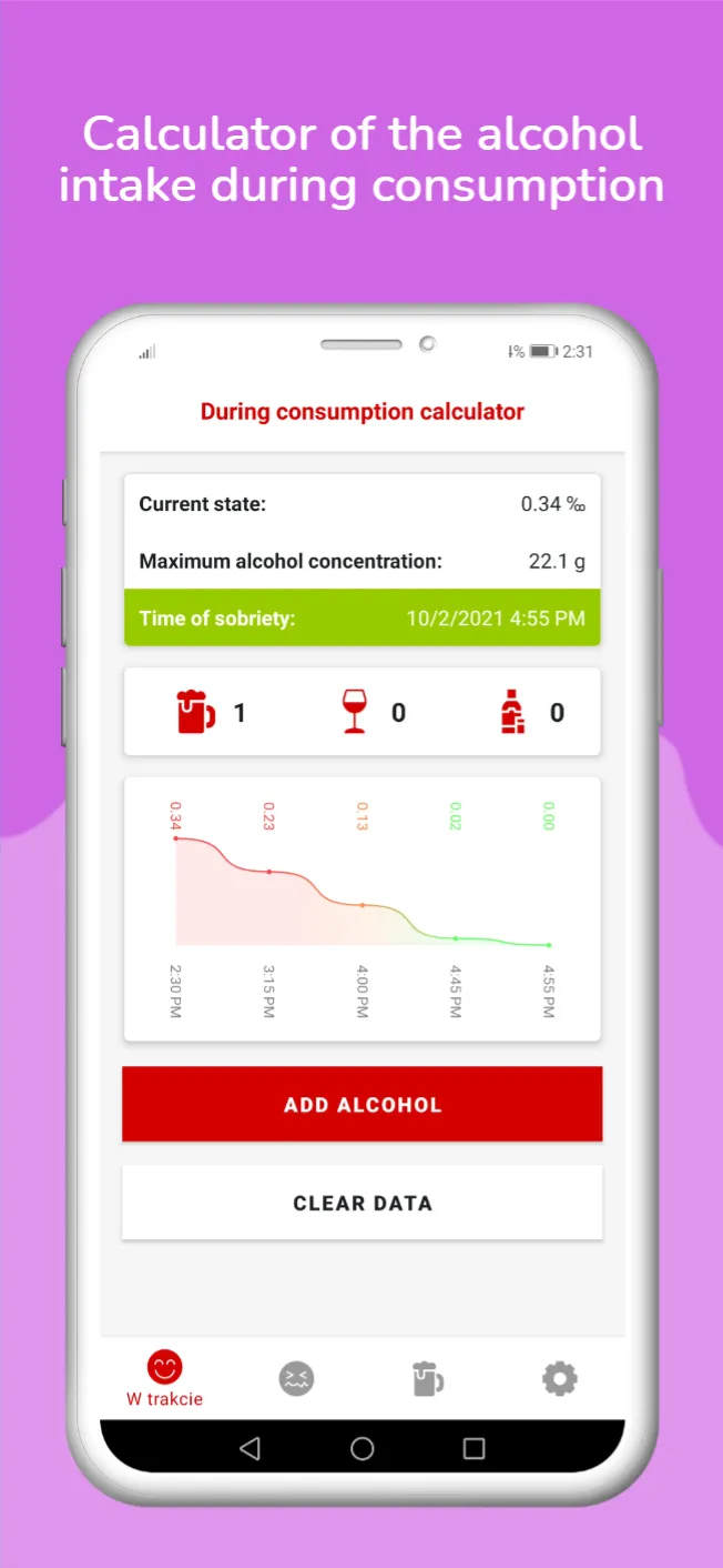 Breathalyser BAC calculator | Indus Appstore | Screenshot