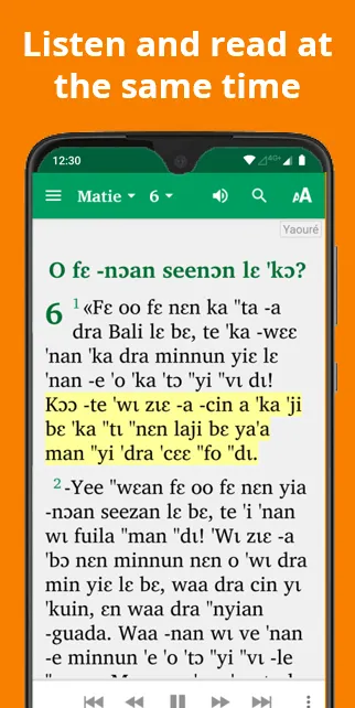 Bible in Yaouré- NT with audio | Indus Appstore | Screenshot