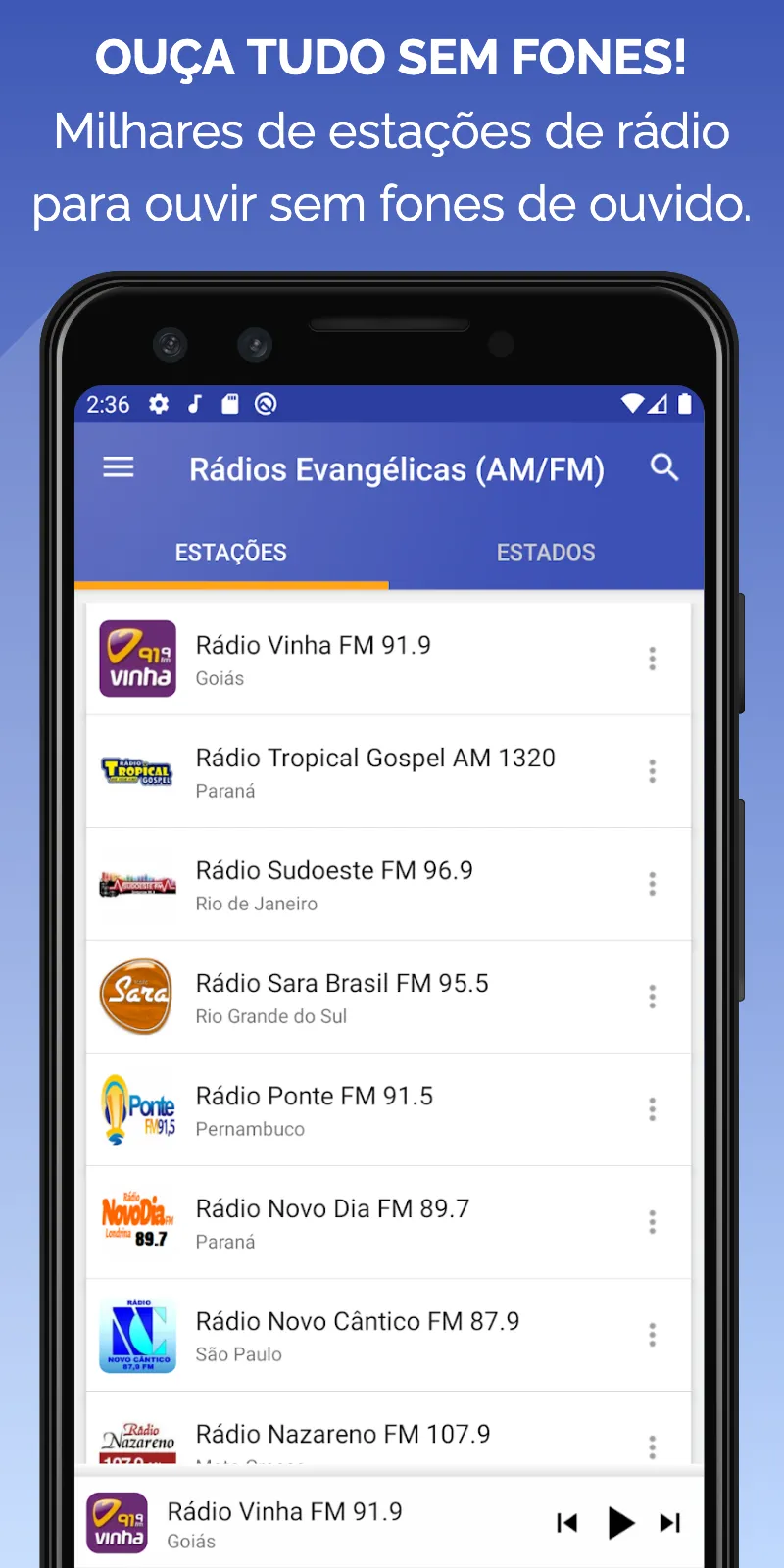 Rádios Evangélicas (AM/FM) | Indus Appstore | Screenshot