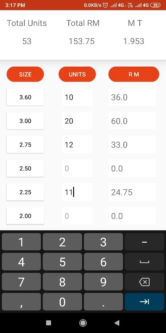 JCPSK Calculator : Cement Shee | Indus Appstore | Screenshot