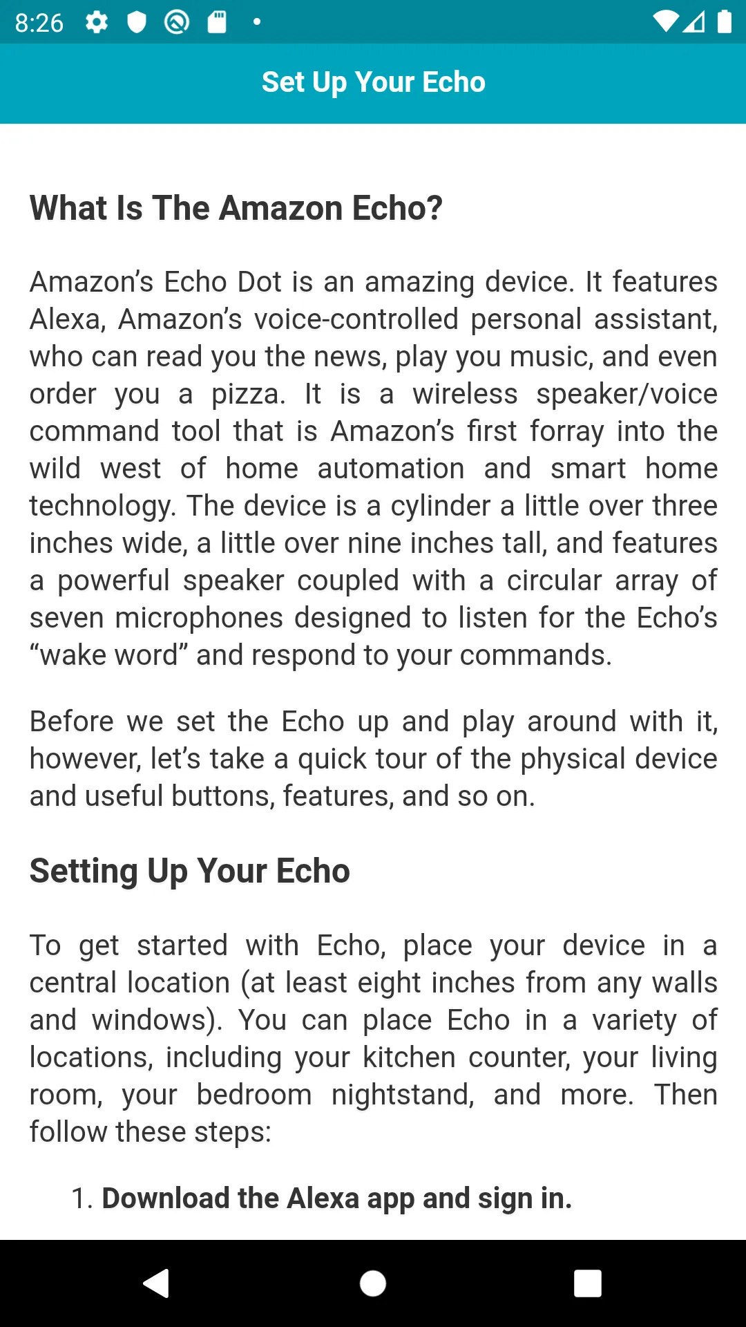 User guide for Echo Dot | Indus Appstore | Screenshot