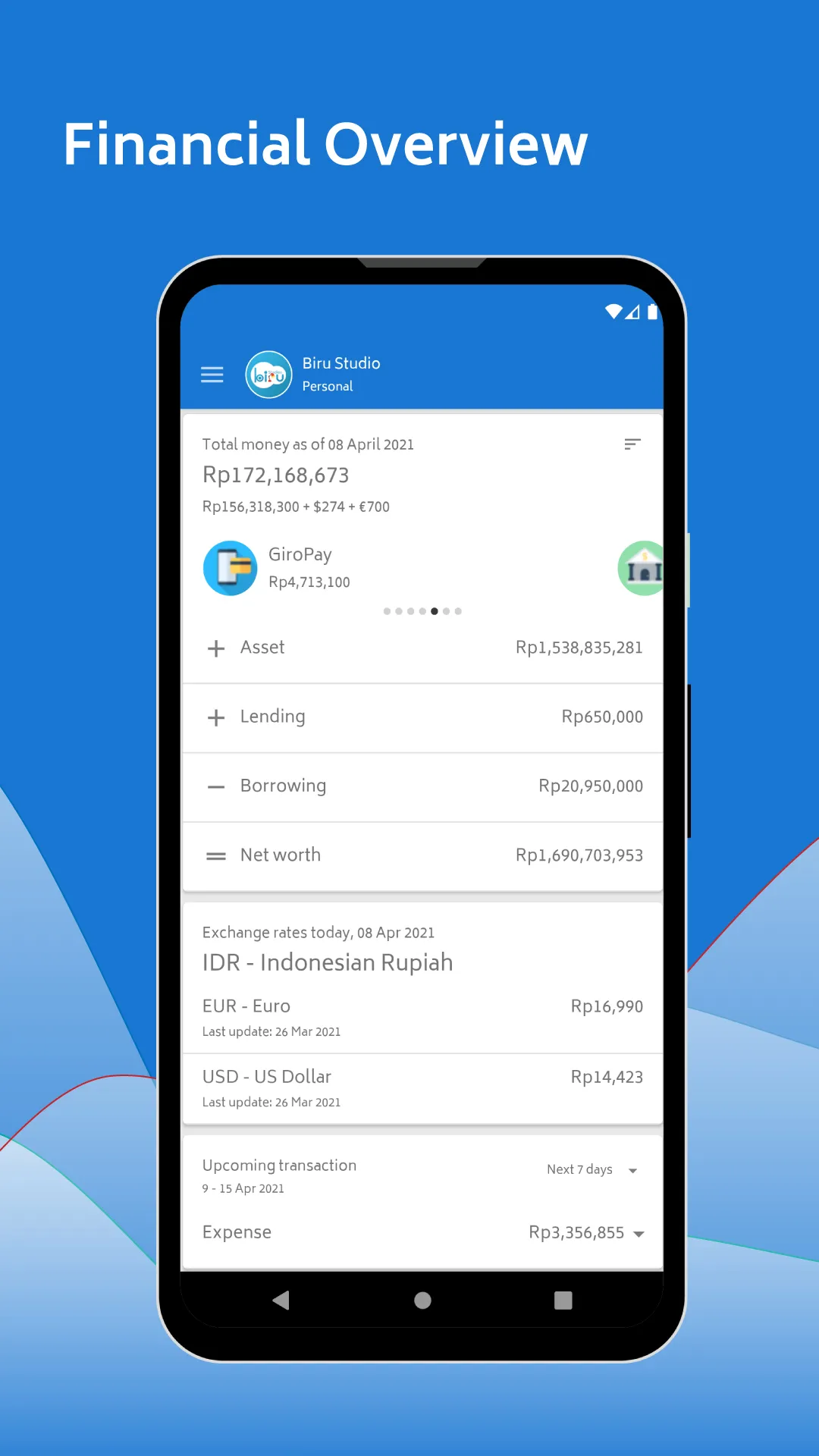 Giro Money & Expense Manager | Indus Appstore | Screenshot