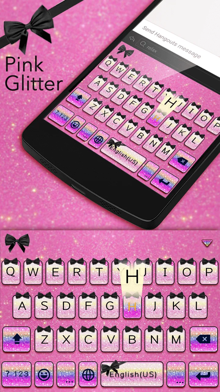 Pink Glitter Emoji Keyboard | Indus Appstore | Screenshot