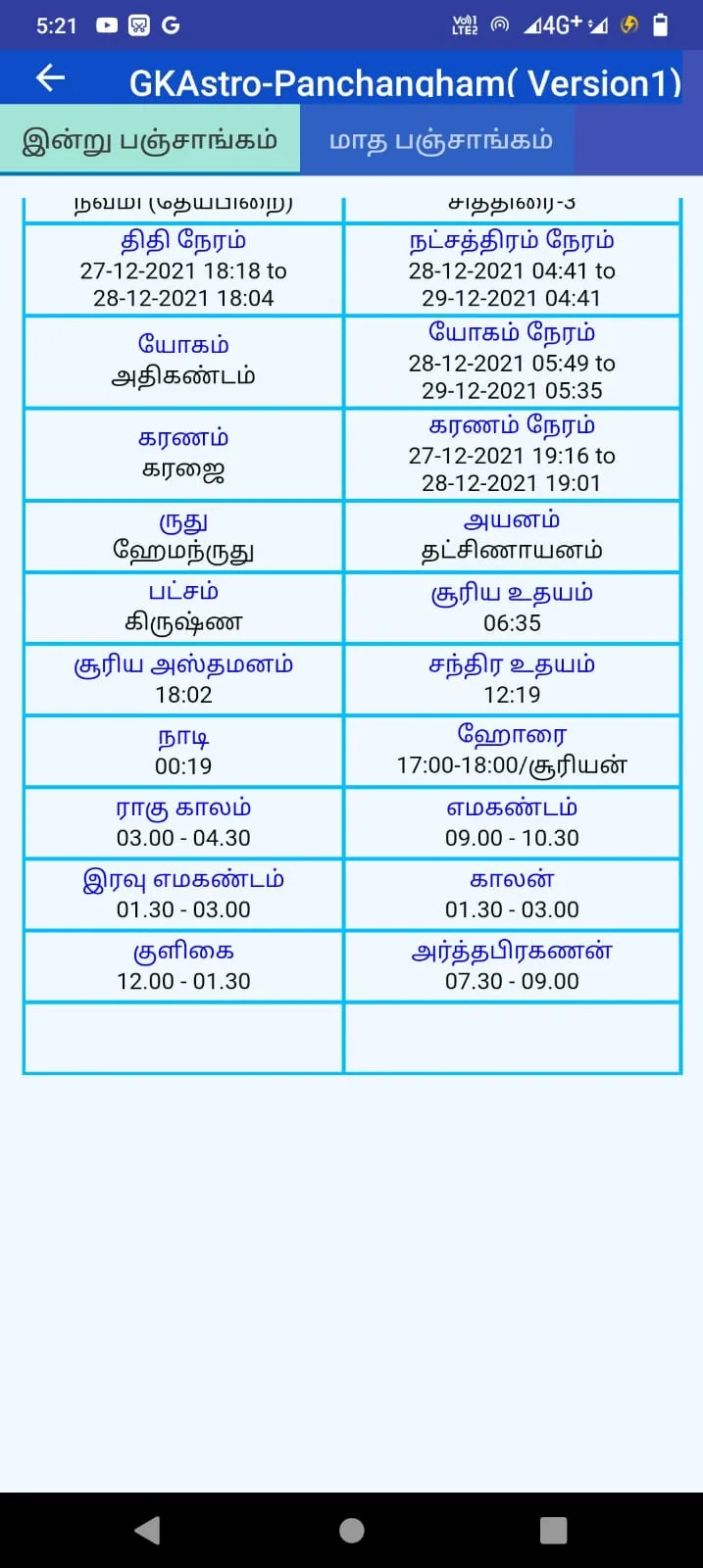 GK Astro-Tamil calendar 2024 | Indus Appstore | Screenshot